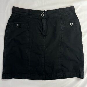 Karen Scott Skort‎ Womens 8 Black Cargo Cotton Spandex